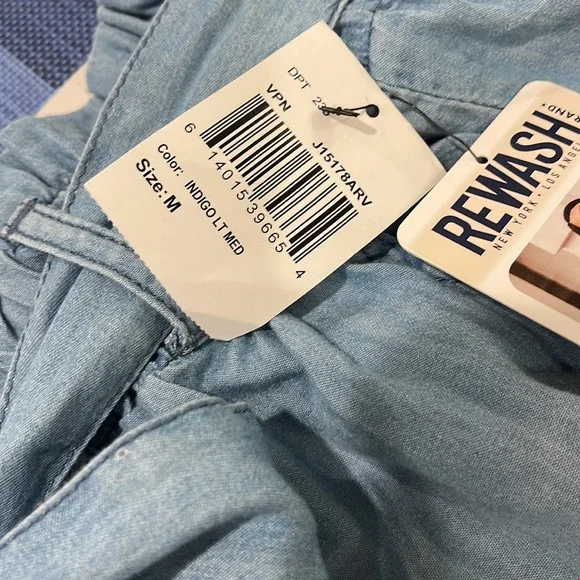 NWT Rewash Chambray Paper Bag Shorts - Picture 7 of 8